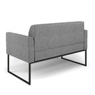 Sofá Namoradeira Com Poltrona Base Industrial Preto Marisa Li