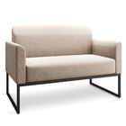 Sofá Namoradeira Com Poltrona Base Industrial Preto Marisa Li