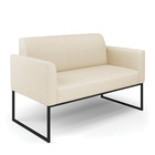 Sofá Namoradeira Com Poltrona Base Industrial Preto Marisa Li