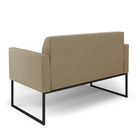 Sofá Namoradeira Com Poltrona Base Industrial Preto Marisa Su