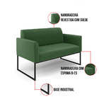 Sofá Namoradeira Com Poltrona Base Industrial Preto Marisa Su