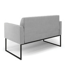 Sofá Namoradeira Com Poltrona Base Industrial Preto Marisa Su