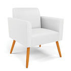 Sofá Namoradeira Com Poltrona Pés Palito Castanho Marisa Cori