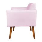 Sofá Namoradeira Com Poltrona Pés Palito Castanho Marisa Sued