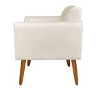 Sofá Namoradeira Com Poltrona Pés Palito Castanho Marisa Sued