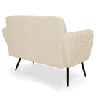 Sofá Namoradeira Com Poltrona Pés Palito De Ferro Bruna Linho