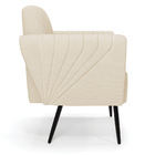 Sofá Namoradeira Com Poltrona Pés Palito De Ferro Bruna Linho