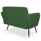 Sofá Namoradeira Com Poltrona Pés Palito De Ferro Bruna Suede