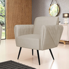 Sofá Namoradeira Com Poltrona Pés Palito De Ferro Bruna Velud