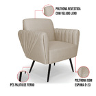 Sofá Namoradeira Com Poltrona Pés Palito De Ferro Bruna Velud