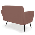 Sofá Namoradeira Com Poltrona Pés Palito De Ferro Bruna Velud