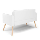 Sofá Namoradeira Com Poltrona Pés Palito Natural Marisa Coran