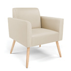 Sofá Namoradeira Com Poltrona Pés Palito Natural Marisa Corin