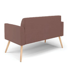 Sofá Namoradeira Com Poltrona Pés Palito Natural Marisa Velud