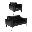 Sofá Namoradeira Com Poltrona Pés Villach Marisa Corano   - P