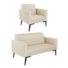 Sofá Namoradeira Com Poltrona Pés Villach Marisa Corino   - B