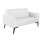 Sofá Namoradeira Com Poltrona Pés Villach Marisa Corino Branco