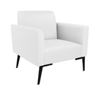 Sofá Namoradeira Com Poltrona Pés Villach Marisa Corino Branco