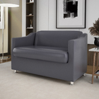 Sofá Namoradeira Decorativa 2 Lugares - Balaqui Decor Cinza