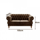 Sofá Namoradeira Duquesa 2 Lugares Chesterfield Imperial Bell