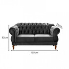 Sofá Namoradeira Duquesa 2 Lugares Chesterfield Imperial Bell