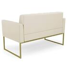 Sofá Namoradeira E 1 Poltrona Base Industrial Dourado Ana Sin