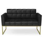 Sofá Namoradeira E 1 Poltrona Base Industrial Dourado Ana Sin