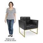 Sofá Namoradeira E 1 Poltrona Base Industrial Dourado Ana Sin