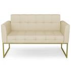 Sofá Namoradeira E 1 Poltrona Base Industrial Dourado Ana Vel