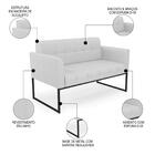 Sofá Namoradeira E 1 Poltrona Base Industrial Preto Ana Linho