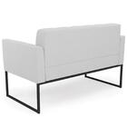 Sofá Namoradeira E 1 Poltrona Base Industrial Preto Ana Linho