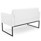 Sofá Namoradeira E 1 Poltrona Base Industrial Preto Ana Sinté