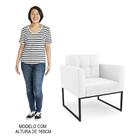 Sofá Namoradeira E 1 Poltrona Base Industrial Preto Ana Sinté