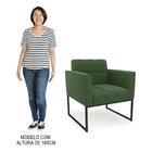 Sofá Namoradeira E 1 Poltrona Base Industrial Preto Ana Suede