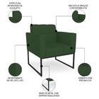 Sofá Namoradeira E 1 Poltrona Base Industrial Preto Ana Velud