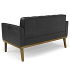 Sofá Namoradeira E 1 Poltrona Base Madeira Castanho Ana Sinté