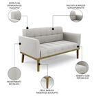 Sofá Namoradeira E 1 Poltrona Base Madeira Castanho Ana Velud