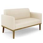 Sofá Namoradeira E 1 Poltrona Base Madeira Castanho Maressa L