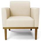 Sofá Namoradeira E 1 Poltrona Base Madeira Castanho Maressa L