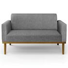 Sofá Namoradeira E 1 Poltrona Base Madeira Castanho Maressa L