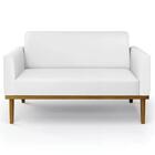 Sofá Namoradeira E 1 Poltrona Base Madeira Castanho Maressa S