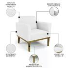 Sofá Namoradeira E 1 Poltrona Base Madeira Castanho Maressa S