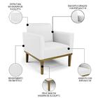 Sofá Namoradeira E 1 Poltrona Base Madeira Castanho Maressa S