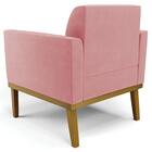 Sofá Namoradeira E 1 Poltrona Base Madeira Castanho Maressa S