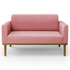 Sofá Namoradeira E 1 Poltrona Base Madeira Castanho Maressa S