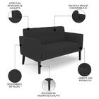 Sofá Namoradeira E 1 Poltrona Base Madeira Preto Ana Veludo P