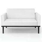 Sofá Namoradeira E 1 Poltrona Base Madeira Preto Maressa Sint