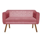 Sofá Namoradeira E 1 Poltrona Com Strass Julia Giratória Made