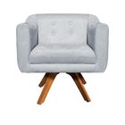 Sofá Namoradeira E 1 Poltrona Com Strass Julia Giratória Made