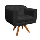 Sofá Namoradeira E 1 Poltrona Julia Giratória Madeira Linho M